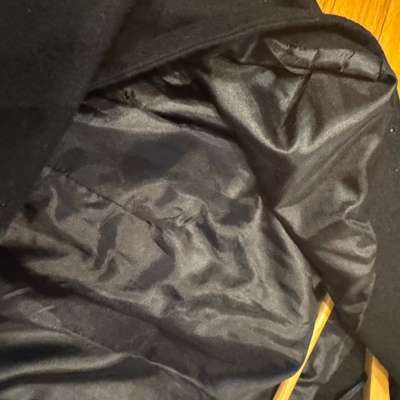 Cropped wool jacket in navy and purple - Picture 4 of 6